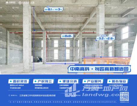 江宁汤山淳化旁 两层独栋厂房 首层8.1米 